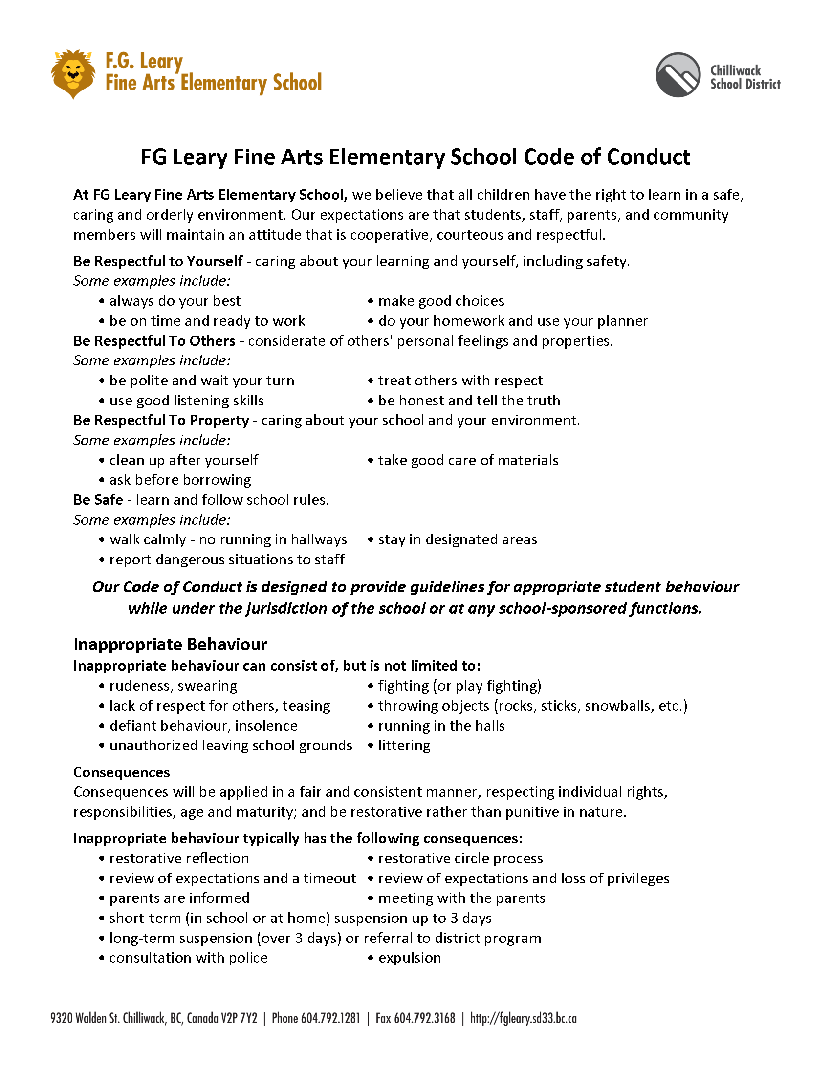Code of Conduct 1
